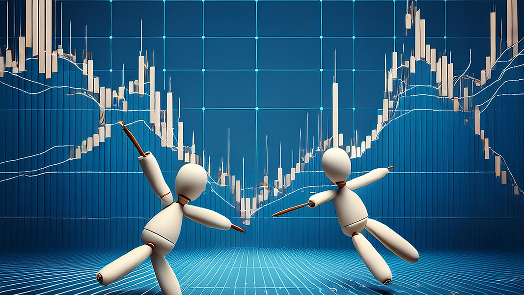 Two traders using volatility